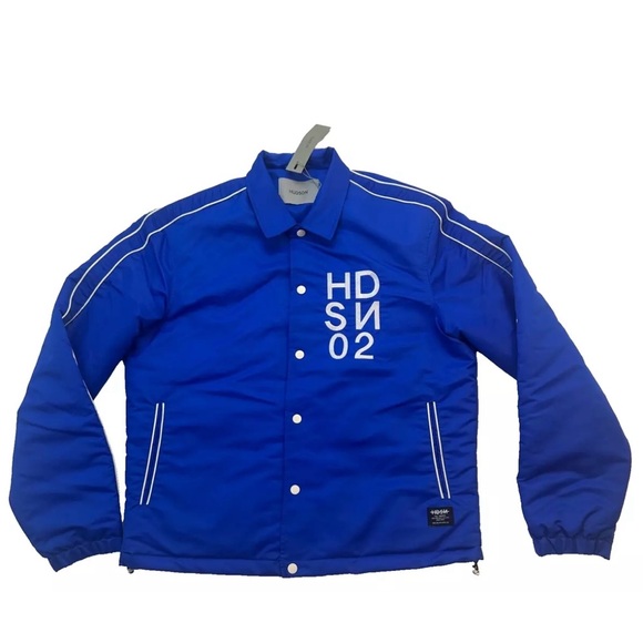Hudson Water Repellent Insulated Coach Jacket Style HM100 Men's Size XL Blue NWT - Picture 1 of 9